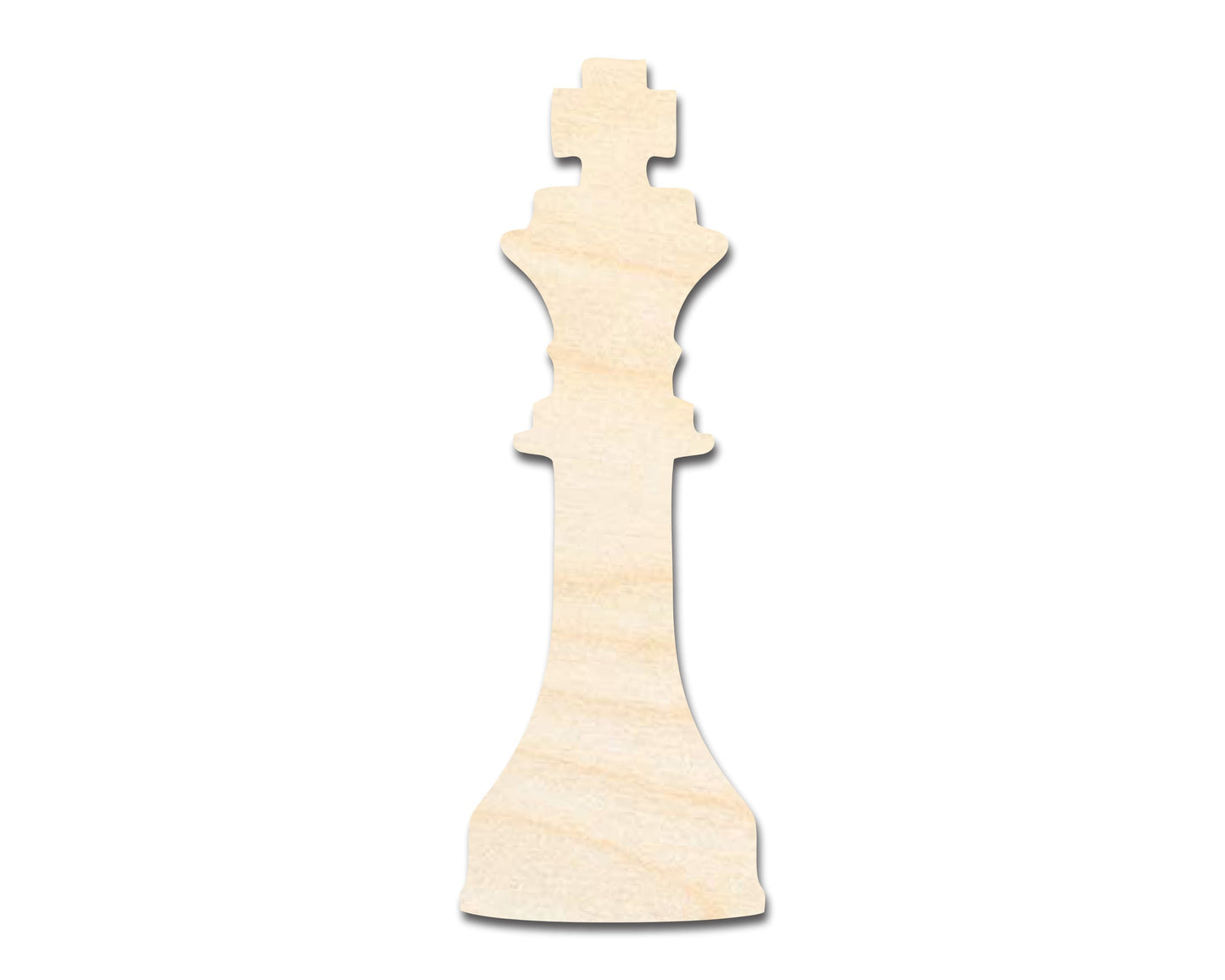 Unfinished Wood King Chess Piece Shape | DIY Craft Cutout | up to 46" DIY