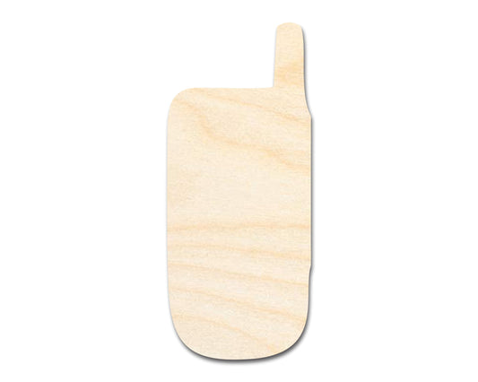 Unfinished Wood Flip Phone Shape | DIY Craft Cutout | up to 46" DIY