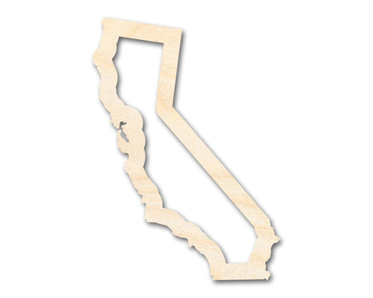 Unfinished Wood California Outline Shape | DIY Craft Cutout | up to 46" DIY