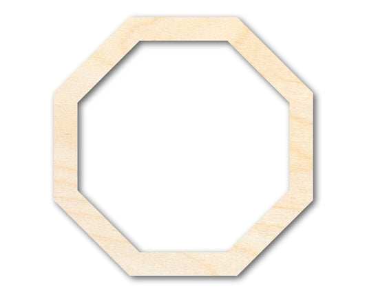 Unfinished Wood Octagon Outline Shape | DIY Craft Cutout | up to 46" DIY