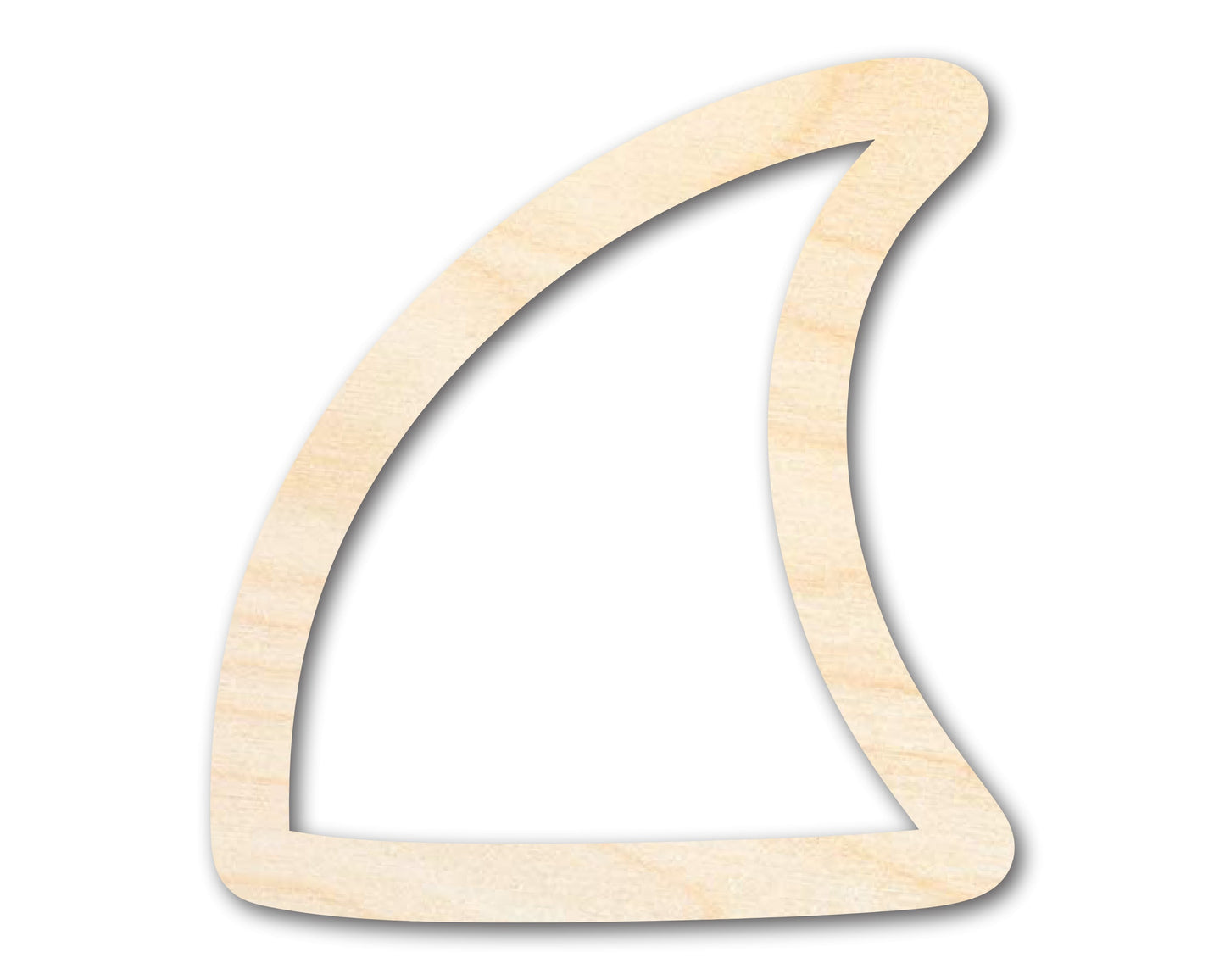 Unfinished Wood Shark Fin Outline Shape | DIY Craft Cutout | up to 46" DIY