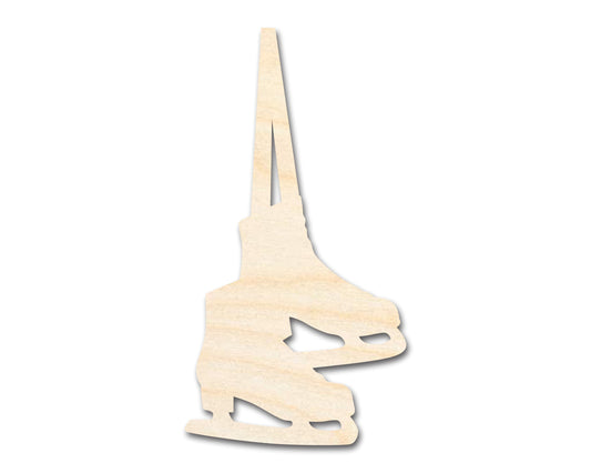 Unfinished Wood Figure Skates Shape | DIY Craft Cutout | up to 46" DIY