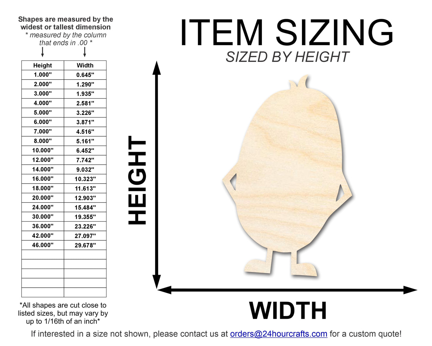 Unfinished Wood Oval Monster Shape | DIY Craft Cutout | up to 46" DIY