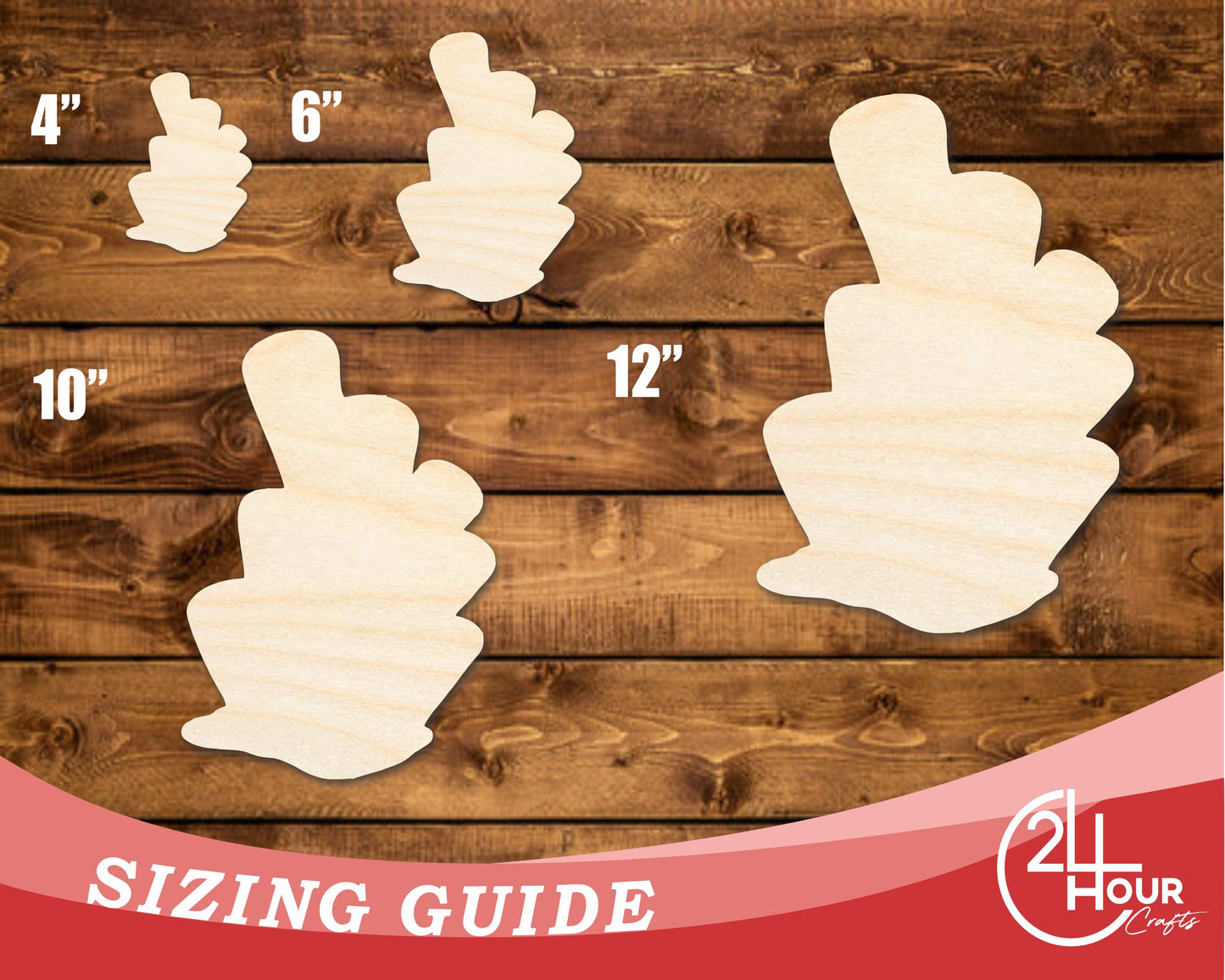 Unfinished Wood Coral Shape | DIY Craft Cutout | up to 46" DIY