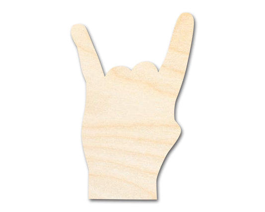 Unfinished Wood Rock On Shape | DIY Craft Cutout | up to 46" DIY