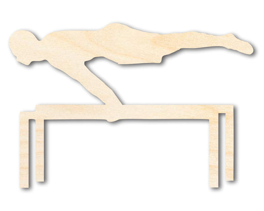 Unfinished Wood Gymnast Parallel Beam Shape | DIY Craft Cutout | up to 46" DIY