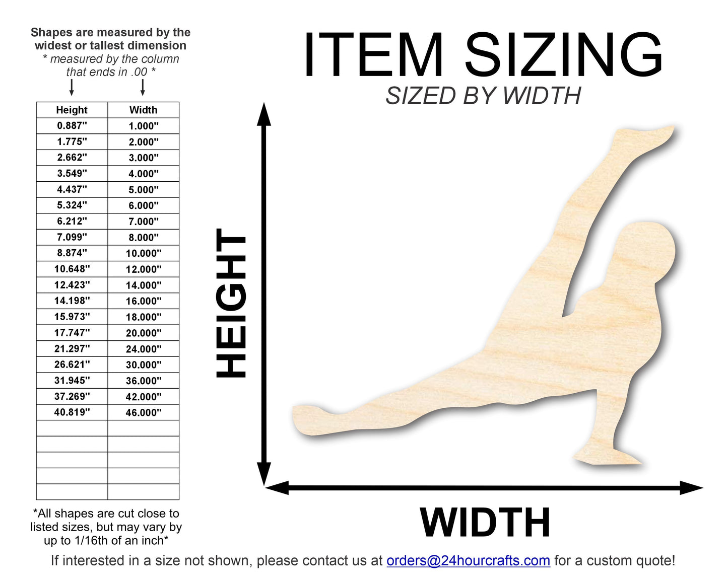 Unfinished Wood Gymnast Windmill Shape | DIY Craft Cutout | up to 46" DIY