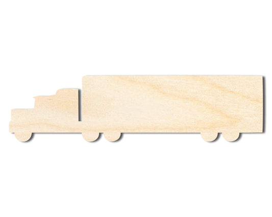 Unfinished Wood Semi Truck Shape | DIY Craft Cutout | up to 46" DIY