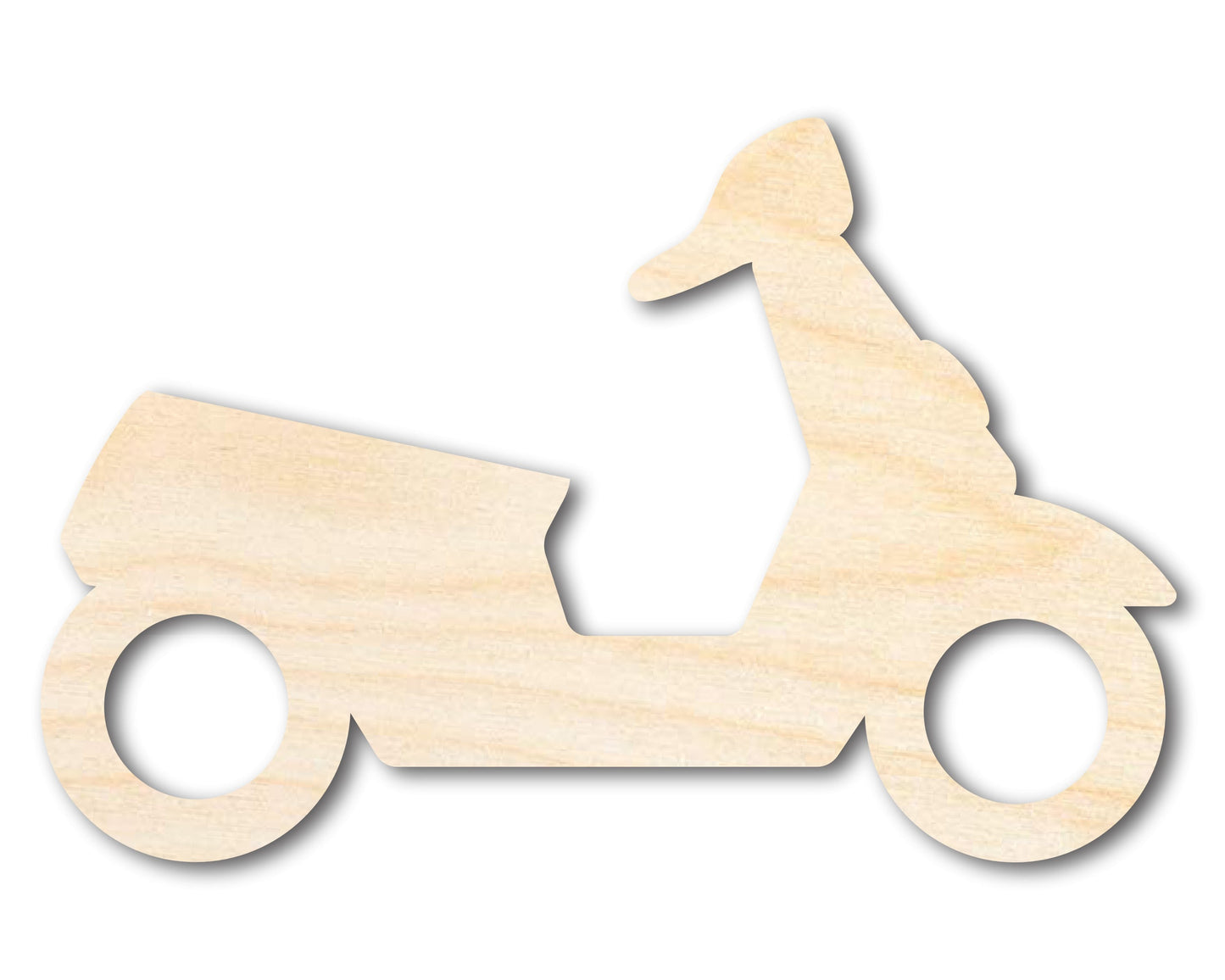 Unfinished Wood Moped Shape | DIY Craft Cutout | up to 46" DIY