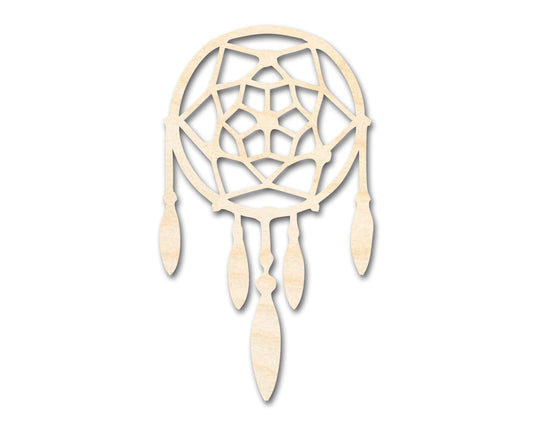 Unfinished Wood Dreamcatcher with Beads Shape | DIY Craft Cutout | up to 46" DIY