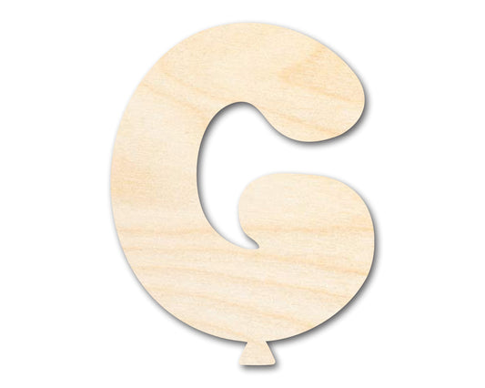 Unfinished Wood Balloon Letter G Shape | DIY Craft Cutout | up to 46" DIY