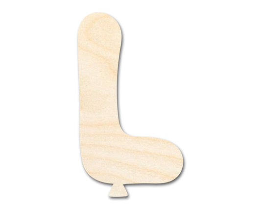 Unfinished Wood Balloon Letter L Shape | DIY Craft Cutout | up to 46" DIY