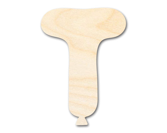 Unfinished Wood Balloon Letter T Shape | DIY Craft Cutout | up to 46" DIY