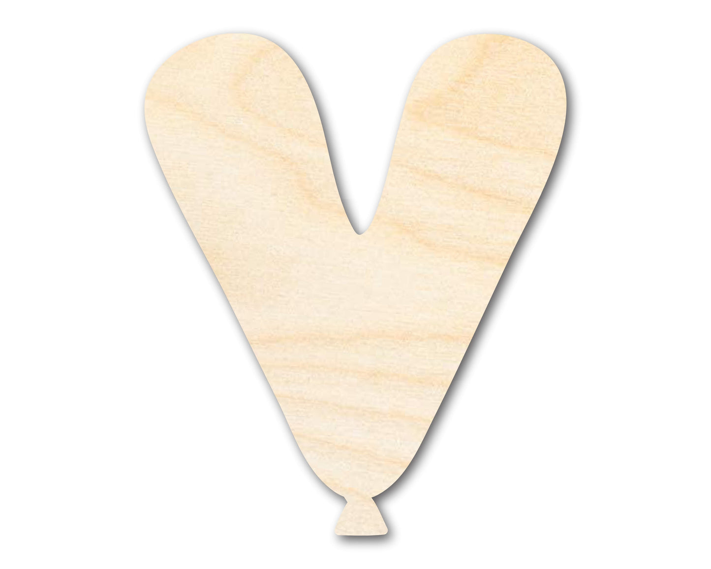 Unfinished Wood Balloon Letter V Shape | DIY Craft Cutout | up to 46" DIY