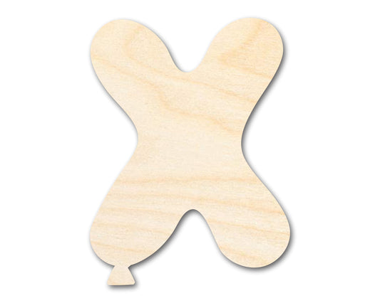 Unfinished Wood Balloon Letter X Shape | DIY Craft Cutout | up to 46" DIY