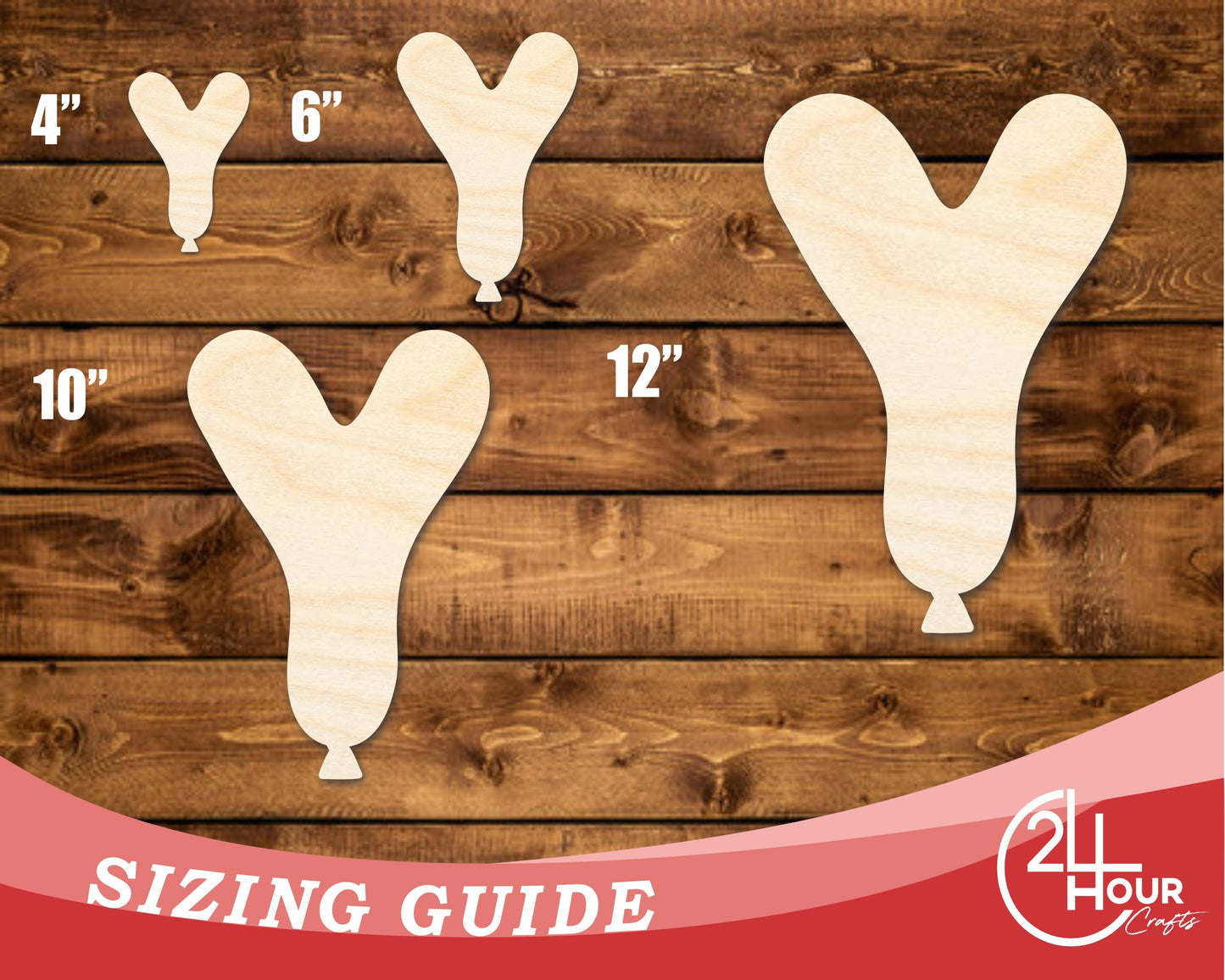 Unfinished Wood Balloon Letter Y Shape | DIY Craft Cutout | up to 46" DIY