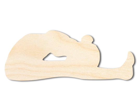 Unfinished Wood Yoga Forward Fold Pose Shape | DIY Craft Cutout | up to 46" DIY