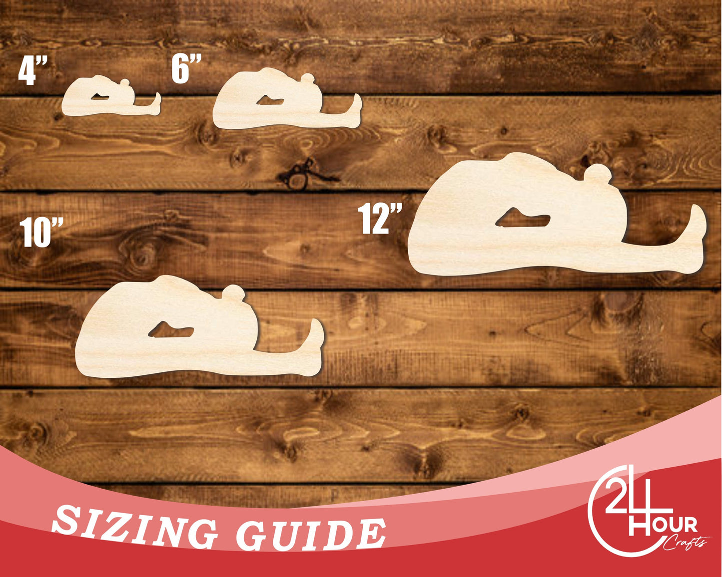 Unfinished Wood Yoga Forward Fold Pose Shape | DIY Craft Cutout | up to 46" DIY