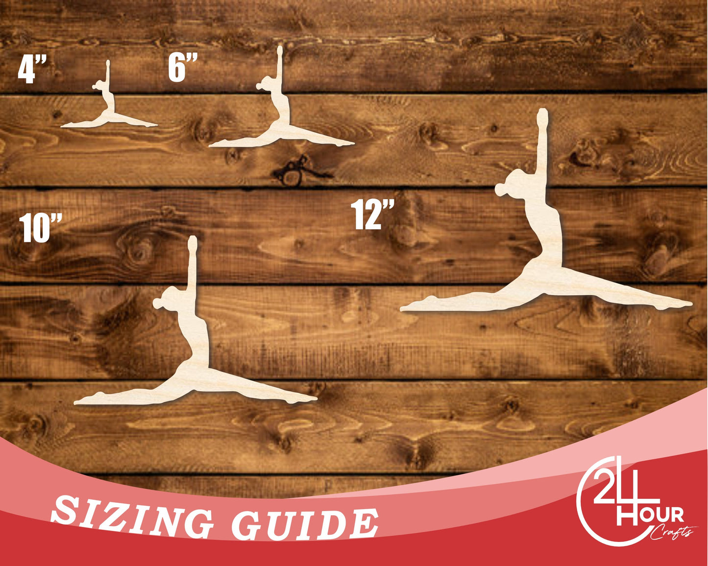 Unfinished Wood Yoga Monkey Pose Shape | DIY Craft Cutout | up to 46" DIY