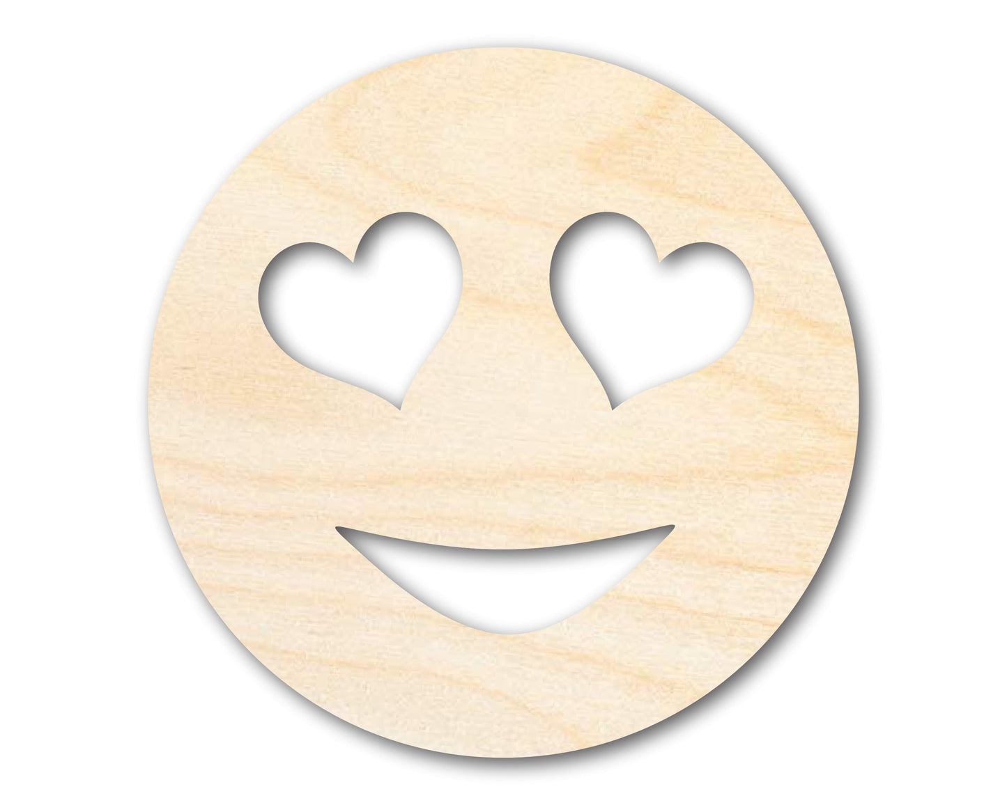 Unfinished Wood Heart Eye Face Shape | DIY Craft Cutout | up to 46" DIY