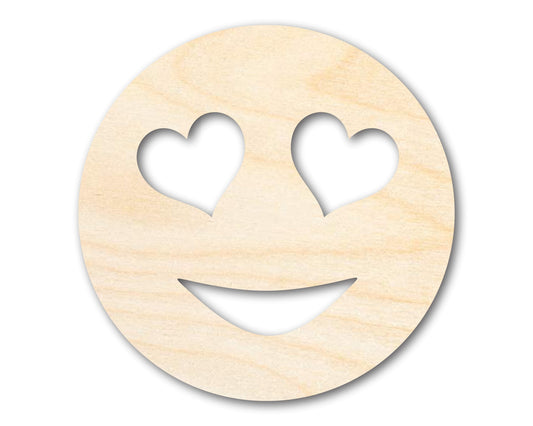 Unfinished Wood Heart Eye Face Shape | DIY Craft Cutout | up to 46" DIY
