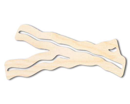 Unfinished Wood Bacon Shape | DIY Craft Cutout | up to 46" DIY