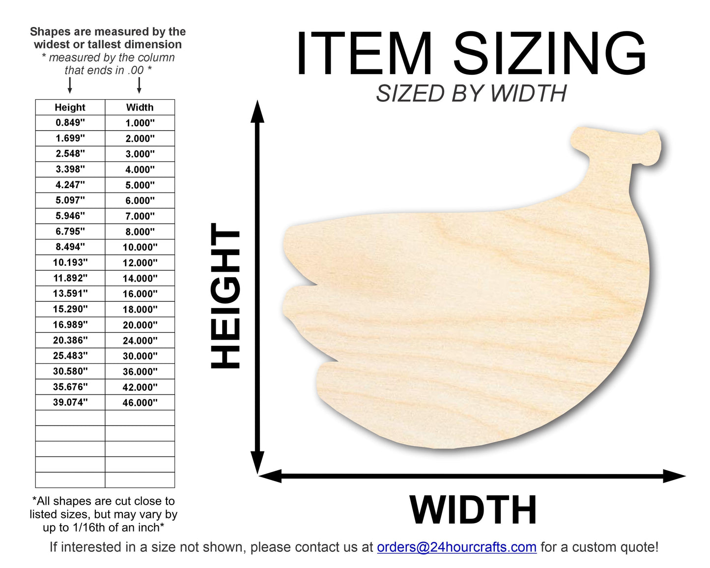 Unfinished Wood Bunch of Bananas Shape | DIY Craft Cutout | up to 46" DIY