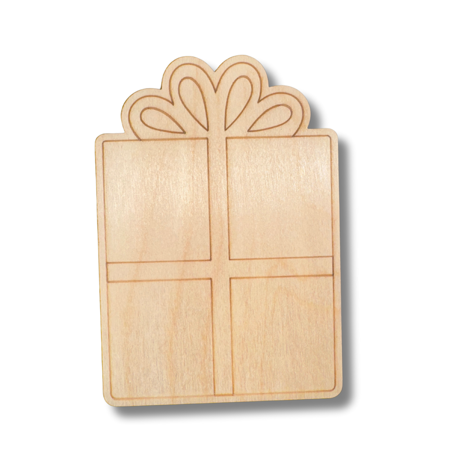 Unfinished Wood Etched Birthday Gift Shape | Paint By Line Crafts | up to 30" DIY