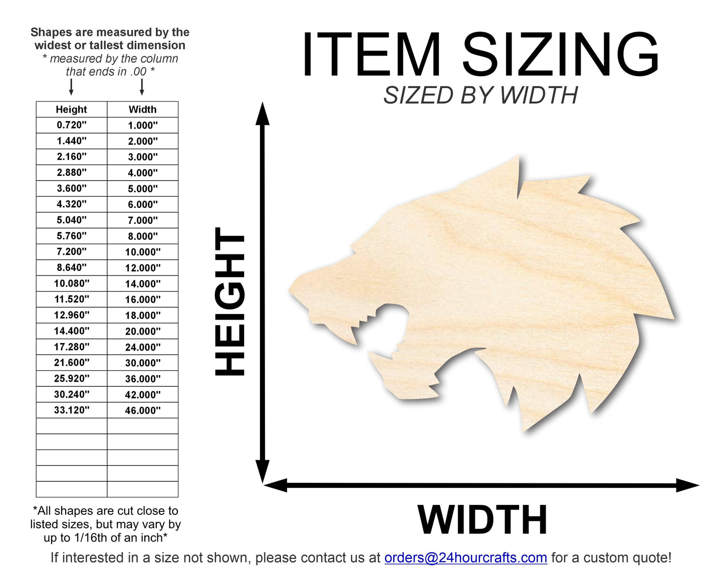 Unfinished Wood Wolf Mascot Shape | DIY Craft Cutout | up to 46" DIY