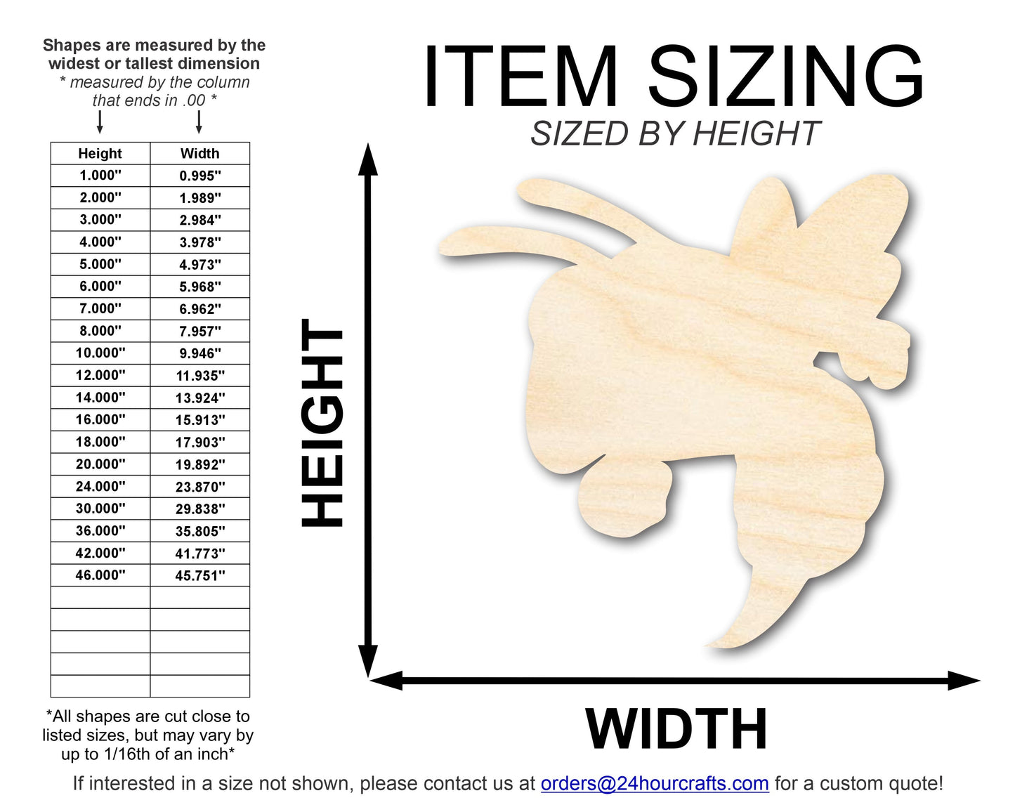 Unfinished Wood Hornet Mascot Shape | DIY Craft Cutout | up to 46" DIY