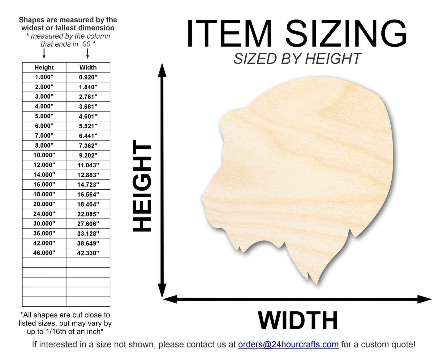 Unfinished Wood Bear Mascot Shape | DIY Craft Cutout | up to 46" DIY