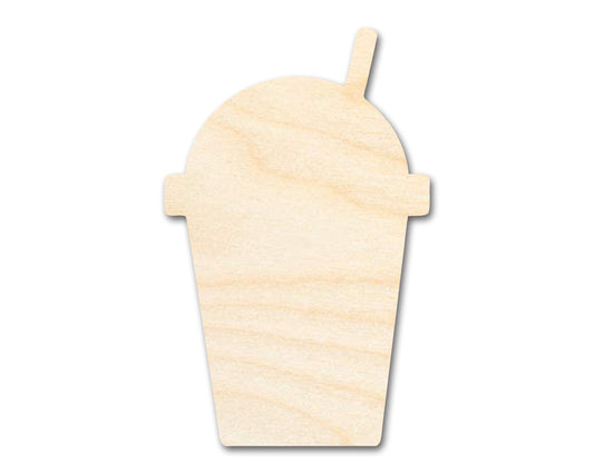Unfinished Wood Slushie Drink Shape | DIY Craft Cutout | up to 46" DIY