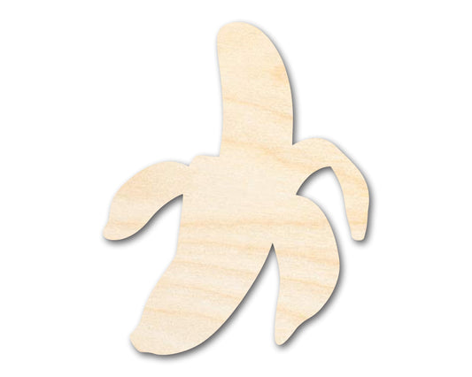 Unfinished Wood Peeled Banana Shape | DIY Craft Cutout | up to 46" DIY