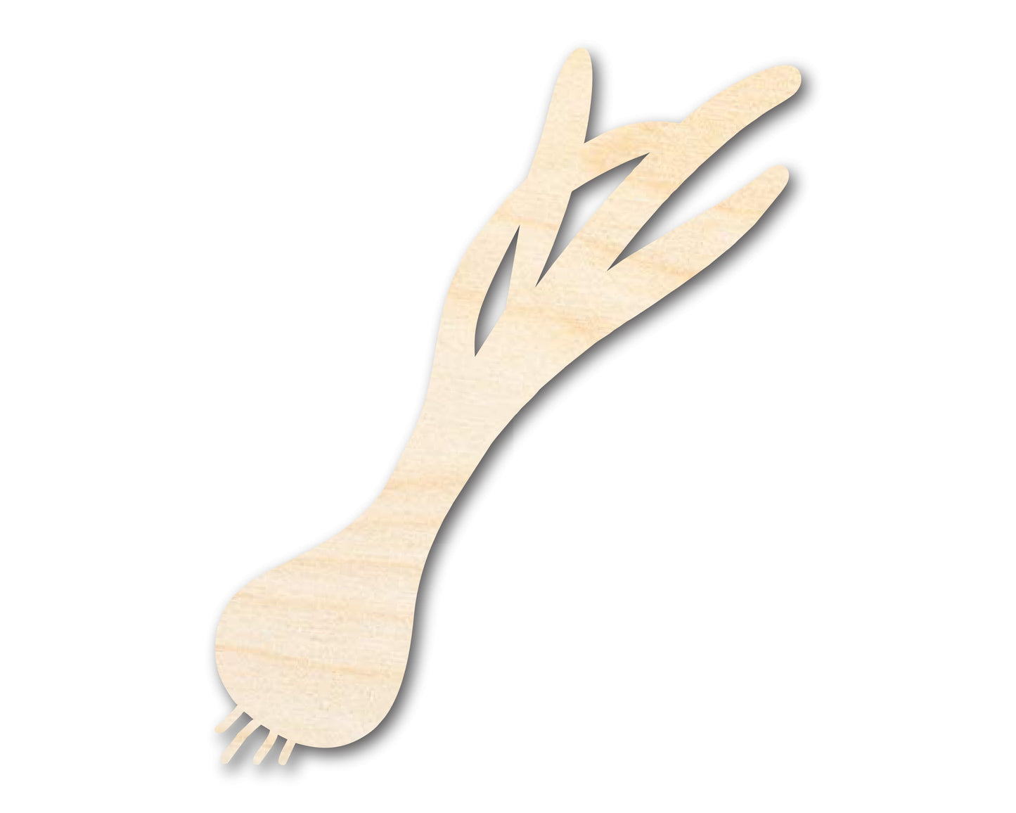 Unfinished Wood Green Onion Shape | DIY Craft Cutout | up to 46" DIY