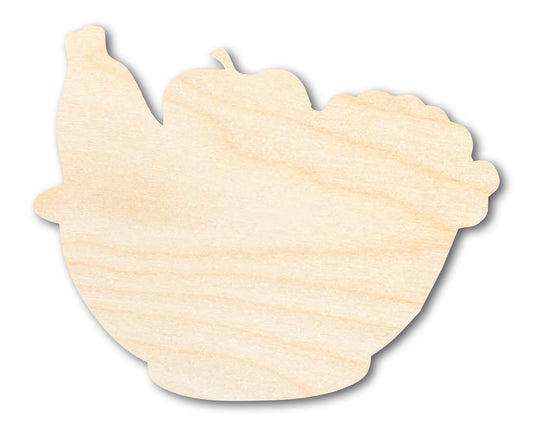 Unfinished Wood Fruit Basket Shape | DIY Craft Cutout | up to 46" DIY