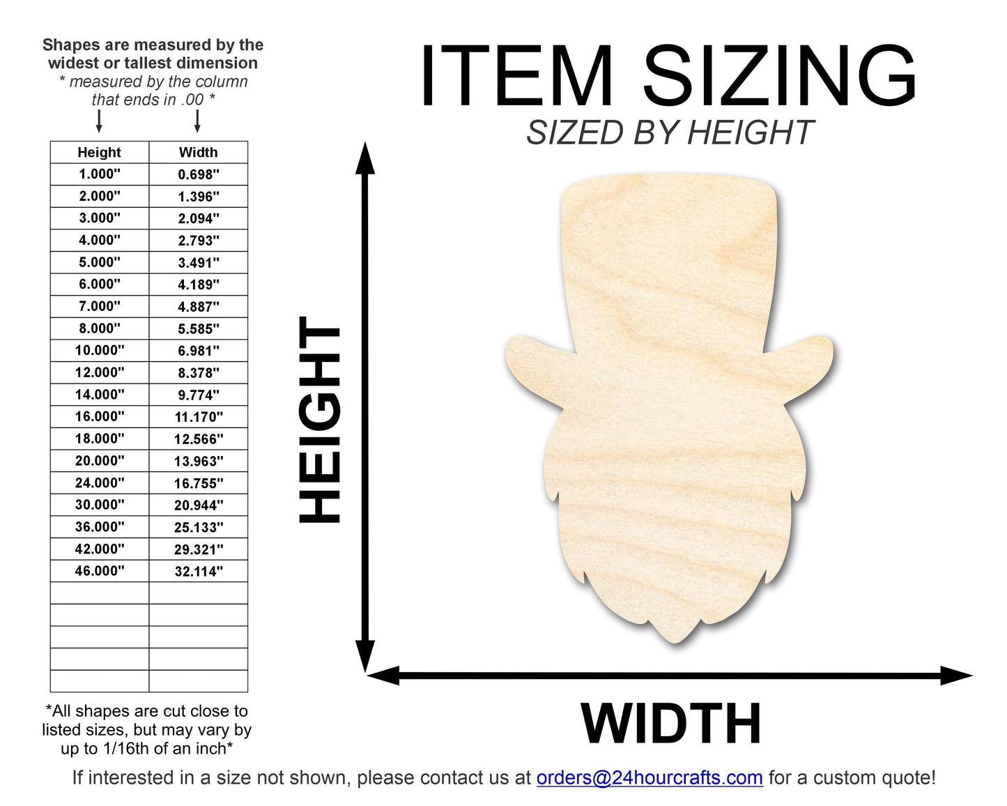 Unfinished Wood Leprechaun Shape | DIY Craft Cutout | up to 46" DIY