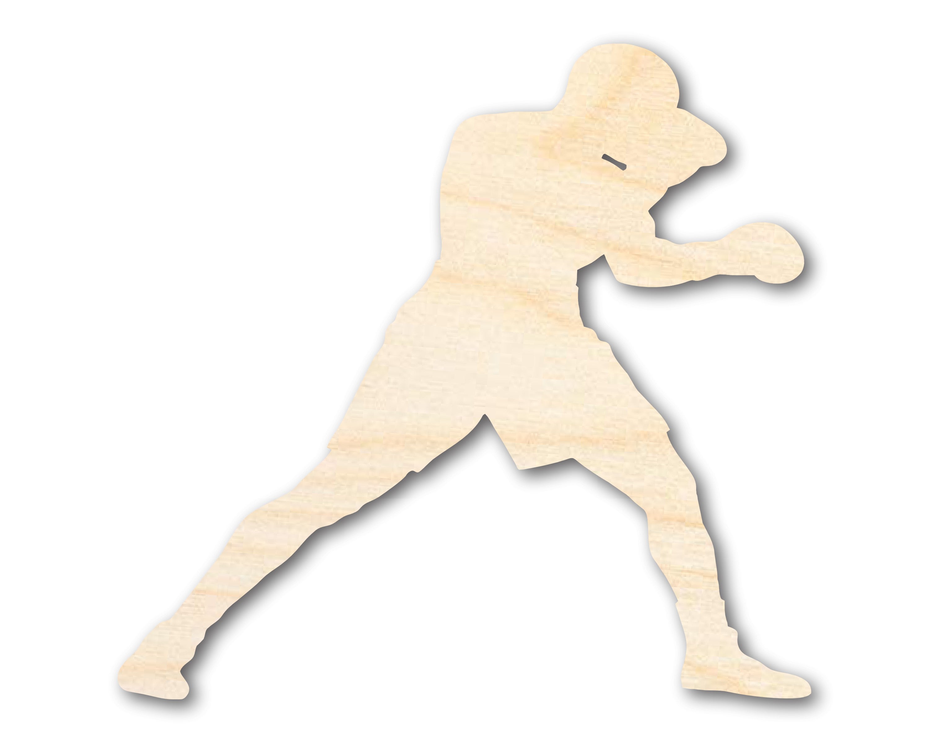 Unfinished Wood Boxer Shape | DIY Craft Cutout | up to 46