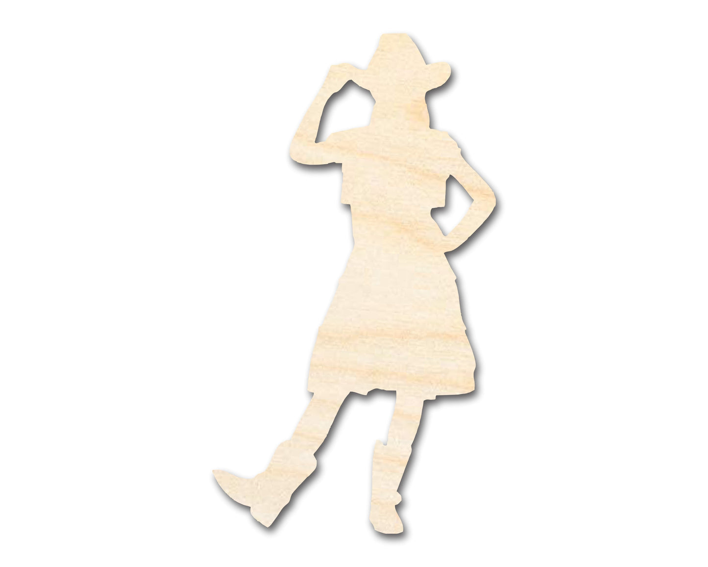 Unfinished Wood Cowgirl Shape | DIY Craft Cutout | up to 46" DIY