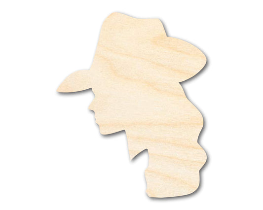 Unfinished Wood Cowgirl Silhouette Shape | DIY Craft Cutout | up to 46" DIY