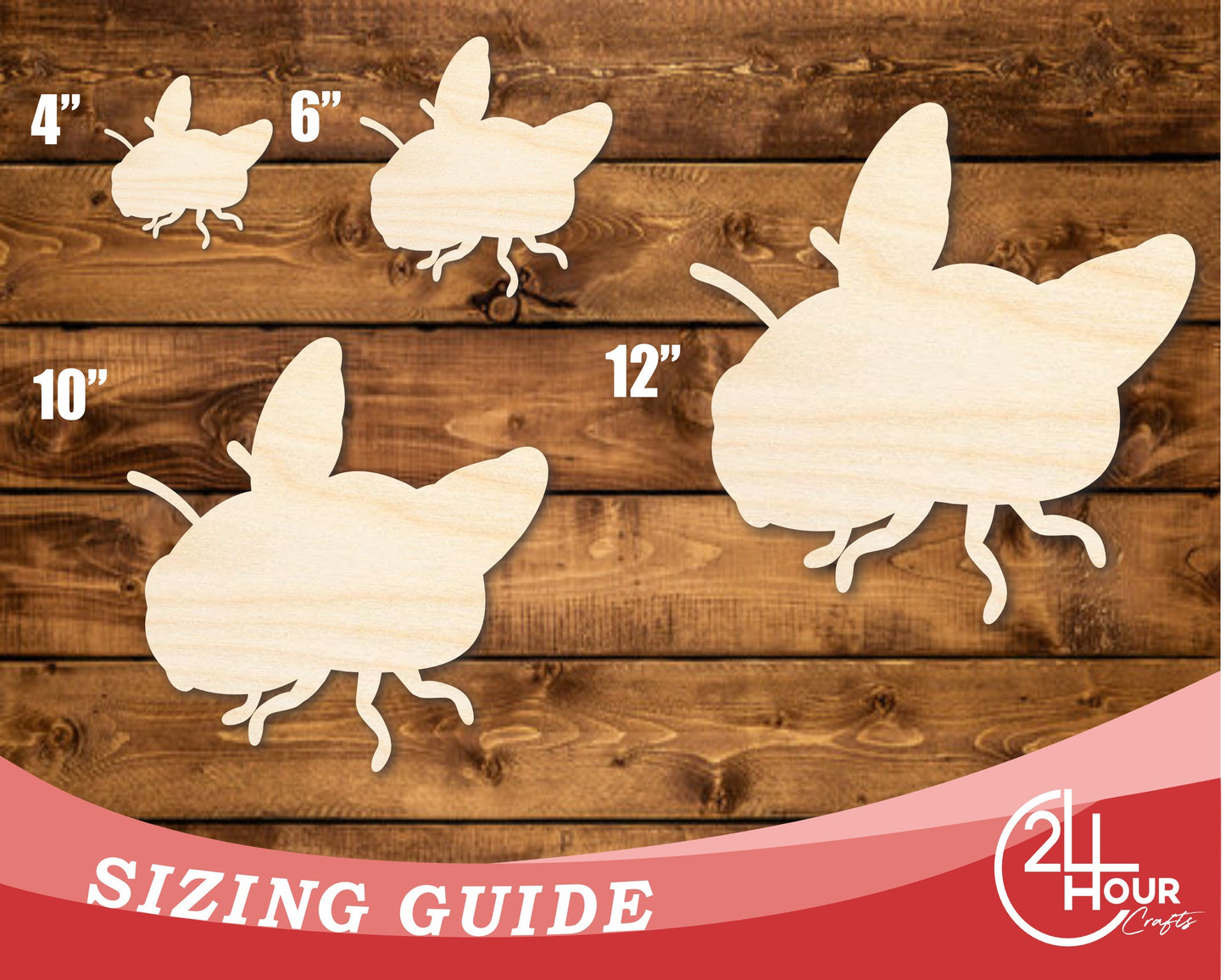 Unfinished Wood Fly Shape | DIY Craft Cutout | up to 46" DIY