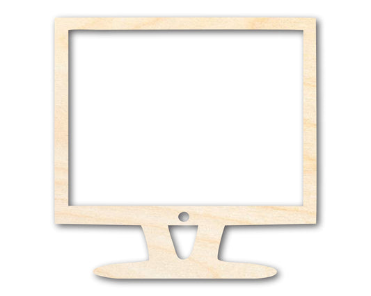 Unfinished Wood Computer Shape | DIY Craft Cutout | up to 46" DIY