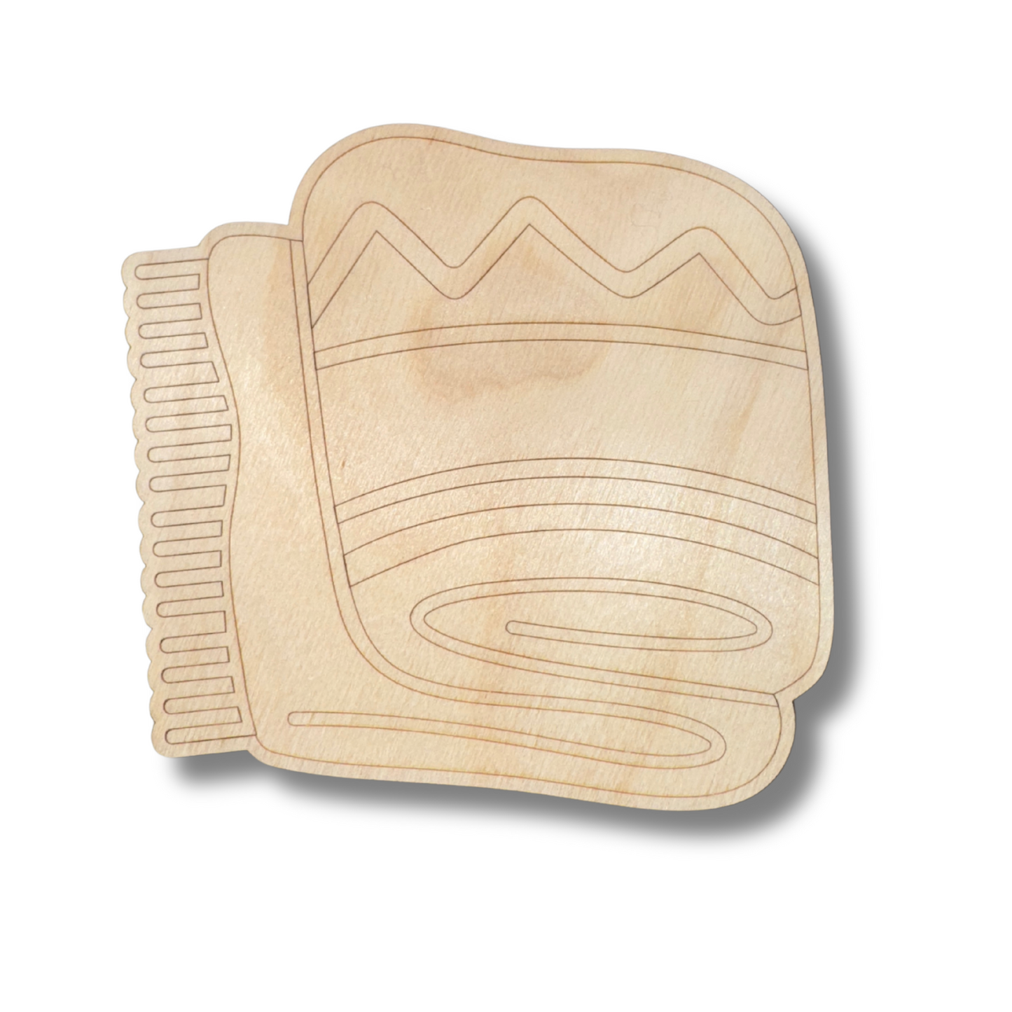 Unfinished Wood Etched Blanket Shape | Paint By Line Crafts | up to 30" DIY