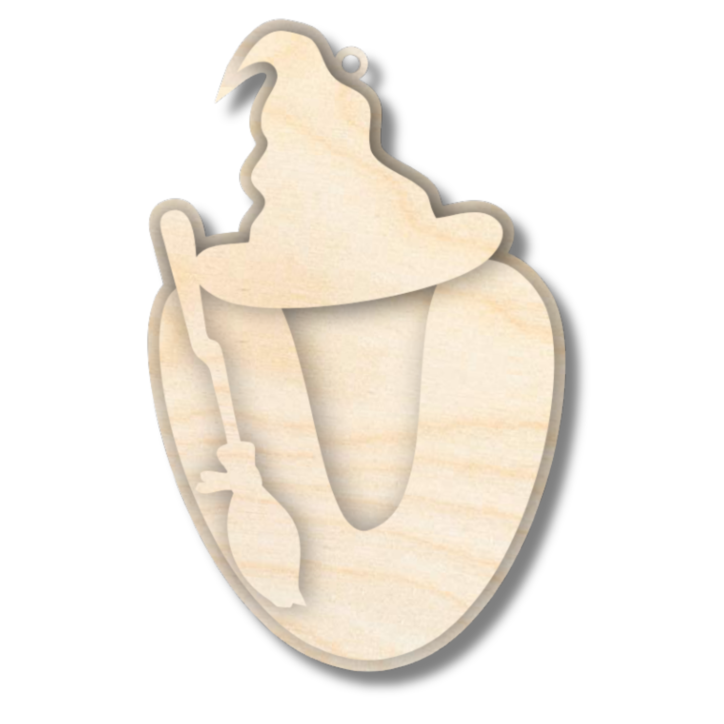 Unfinished Wood Layered Letter Halloween Witch Tags | A-Z | 3 Piece | 6" Tall | 1/8" Wood | Wood Craft DIY