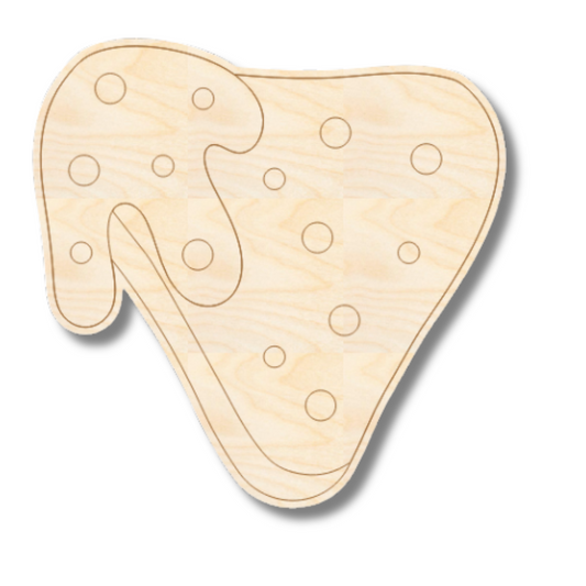 Unfinished Wood Etched Chips and Dip Shape | Paint By Line Crafts | up to 30" DIY