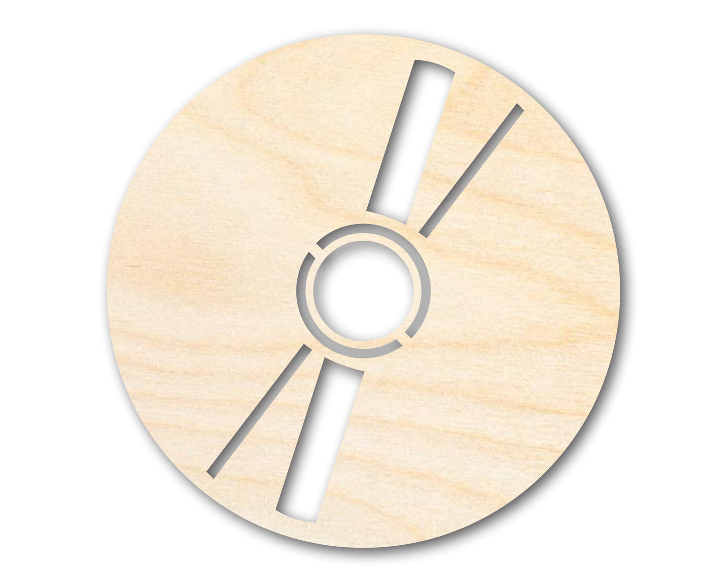 Unfinished Wood CD Shape | DIY Craft Cutout | up to 46" DIY