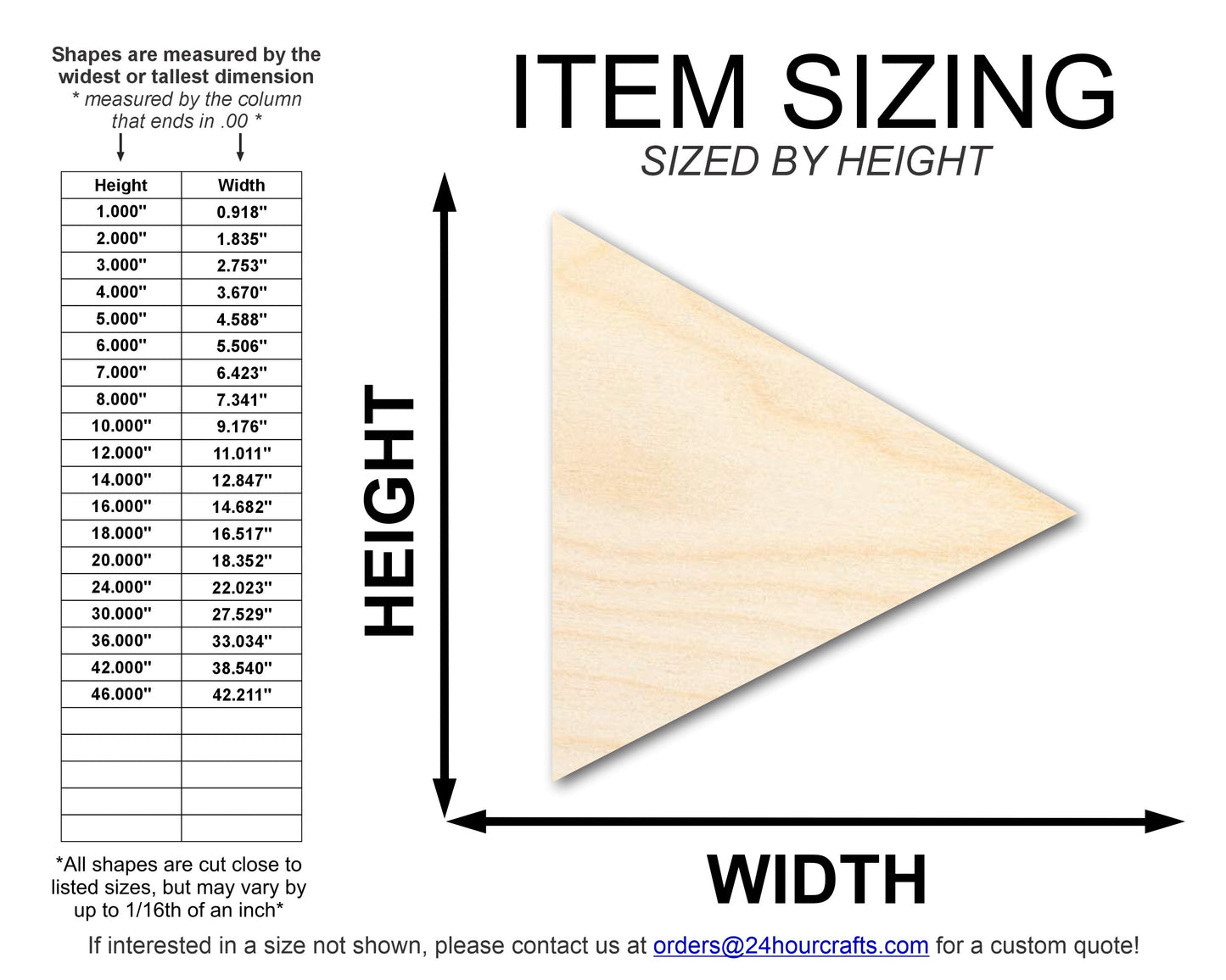 Unfinished Wood Play Shape | DIY Craft Cutout | up to 46" DIY