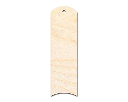 Unfinished Wood Rounded Dome Bookmark Shape | DIY Craft Cutout | up to 12" DIY