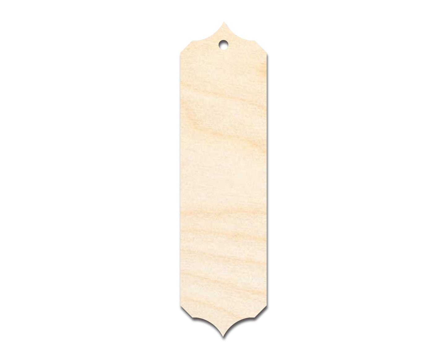 Unfinished Wood Sharp Pointp Bookmark Shape | DIY Craft Cutout | up to 12" DIY