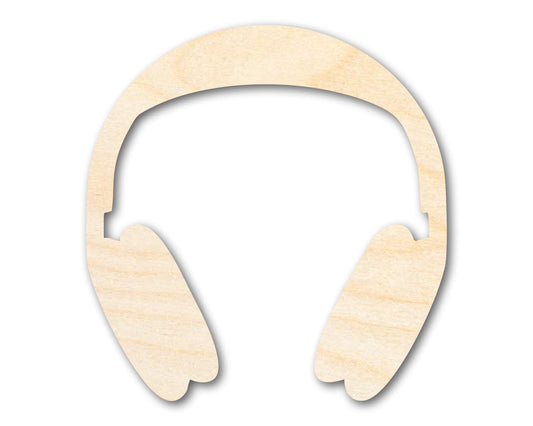 Unfinished Wood Headphones Shape | DIY Craft Cutout | up to 46" DIY