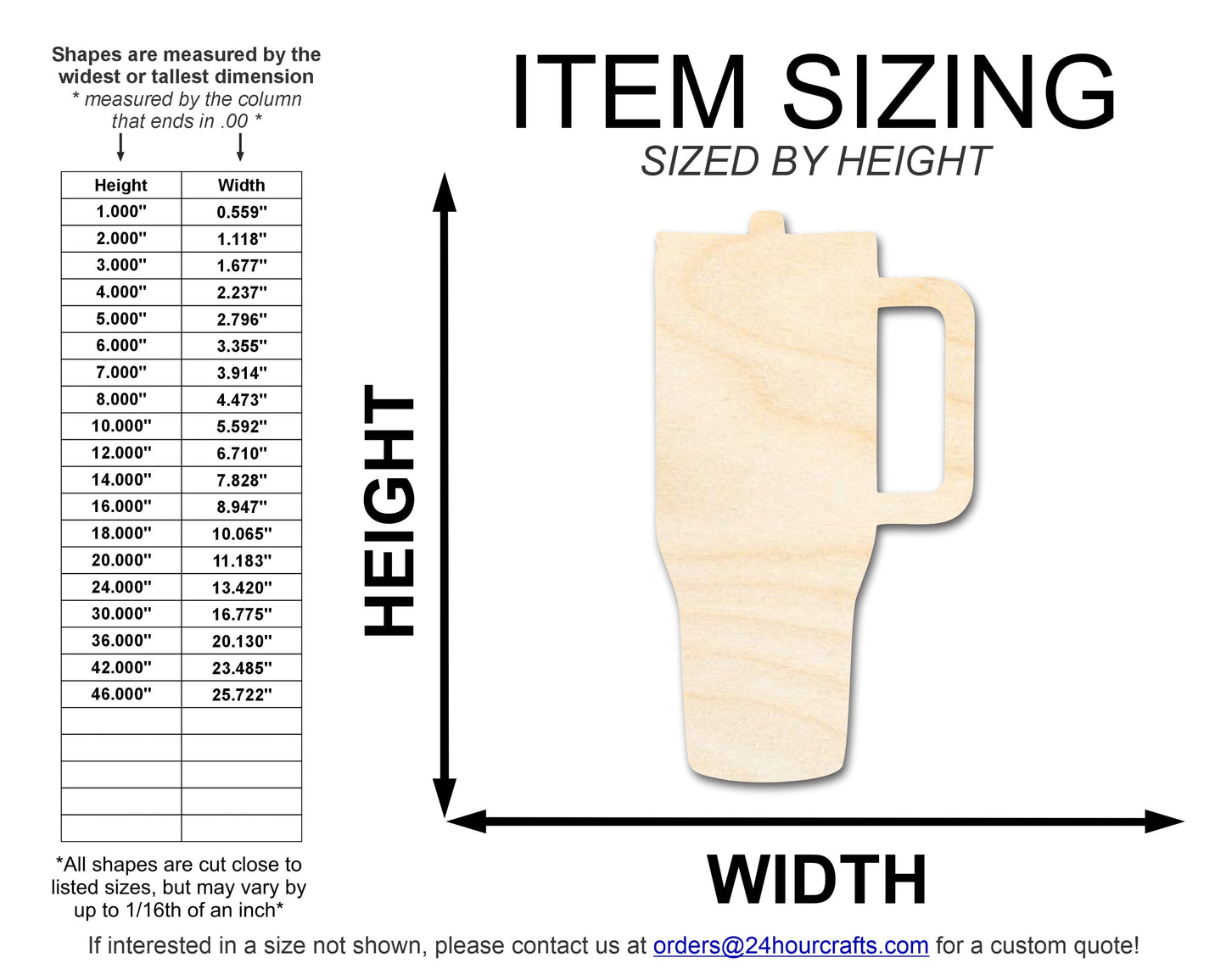 Unfinished Wood Travel Jug Shape | DIY Craft Cutout | up to 46" DIY